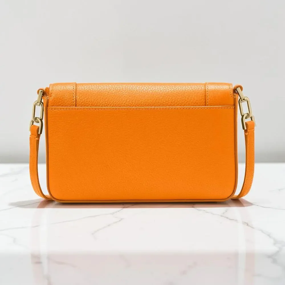 Kate Spade NWT Lena Mini Crossbody Bag Leather Orange Zinnia KH784 MSRP $299